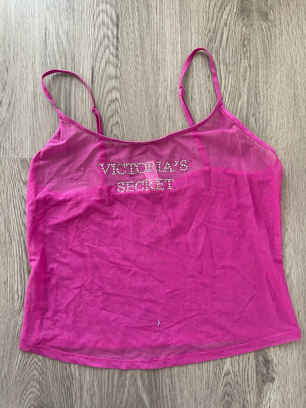 VTG Y2K Victoria’s Secret mesh tank with rhinestones